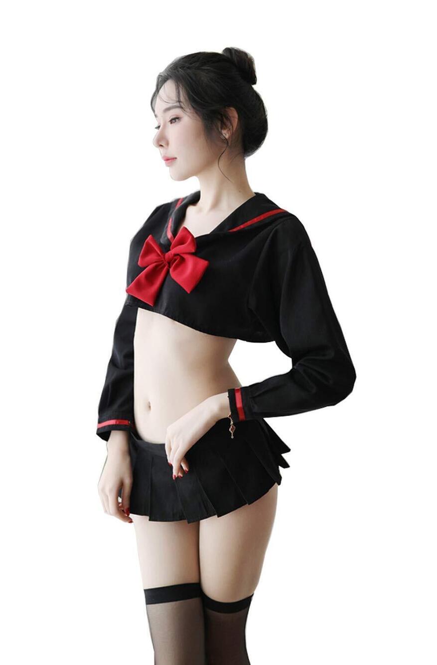 3917 Sexy Schoolgirl Sailor Uniform Lolita Cute Anime Costume Mini Pleated
